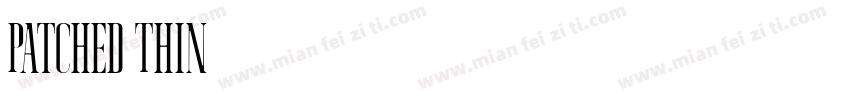 Patched Thin字体转换